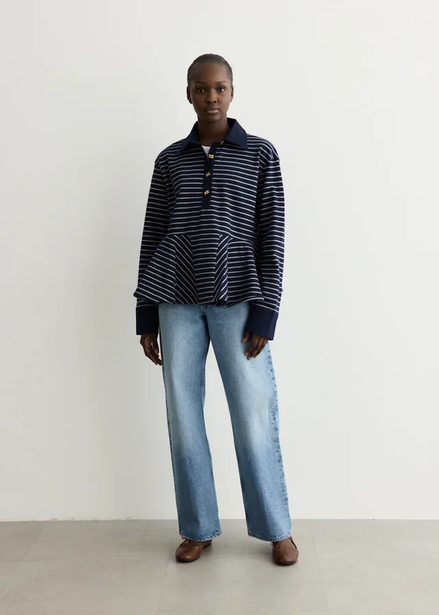 Ganni Single Pique Peplum Polo from Incu, photo 1 of 1