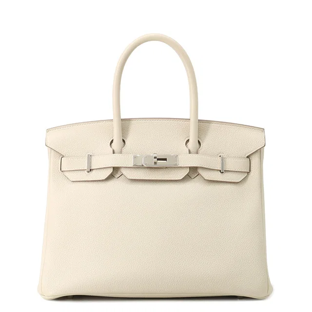 Hermès Birkin Craie Togo Leather Size 30 in White Togo leather from GALLERY RARE