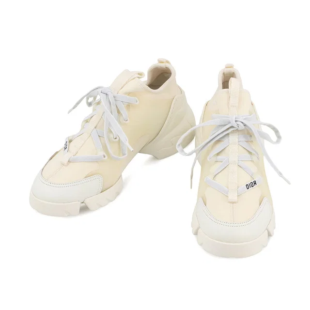 Dior D-Connect Sneakers IvoryKCK222NGG Rubber Fabric Size 36 from GALLERY RARE
