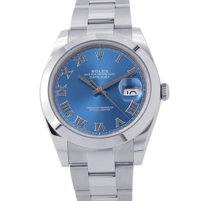 Rolex Datejust W41mm Stainless Steel Azzurro Blue Dial126300 in Blue from GALLERY RARE