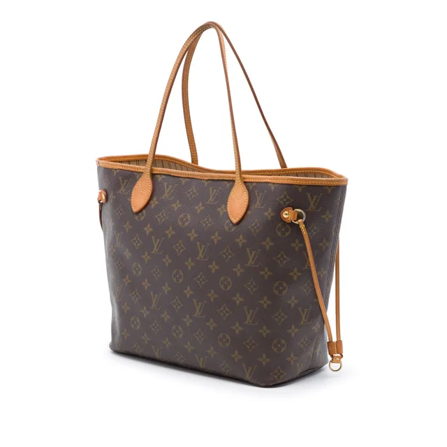 Brown Louis Vuitton Monogram Neverfull MM Tote Bag in Brown Coated canvas from Designer Revival, photo 2 of 2