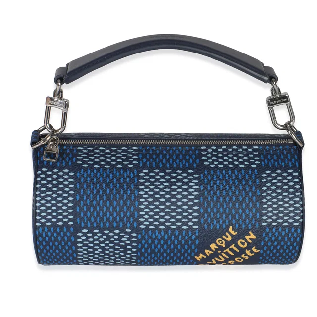 Louis Vuitton Damier Heritage Canvas Soft Polochon Pm Blue Coated Handbag in Blue Canvas from HEWI