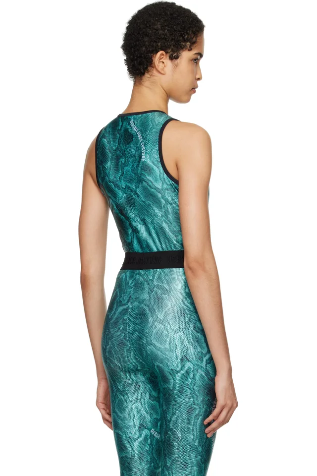 Versace Jeans Couture Blue Printed Bodysuit, photo 3 of 5 from SSENSE