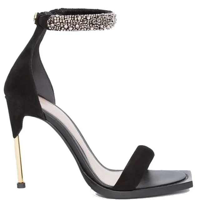 Alexander McQueen Crystal Suede High Heel Sandals, Black from Cultstatus, photo 1 of 1