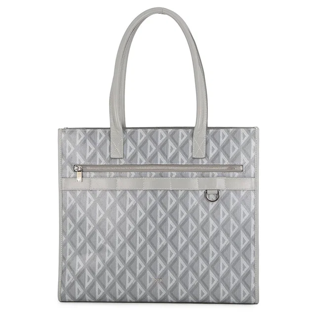 Dior CD Diamond Tote Bag Gray1ESSH224CDP_H42E Leather PVC in Leather from GALLERY RARE