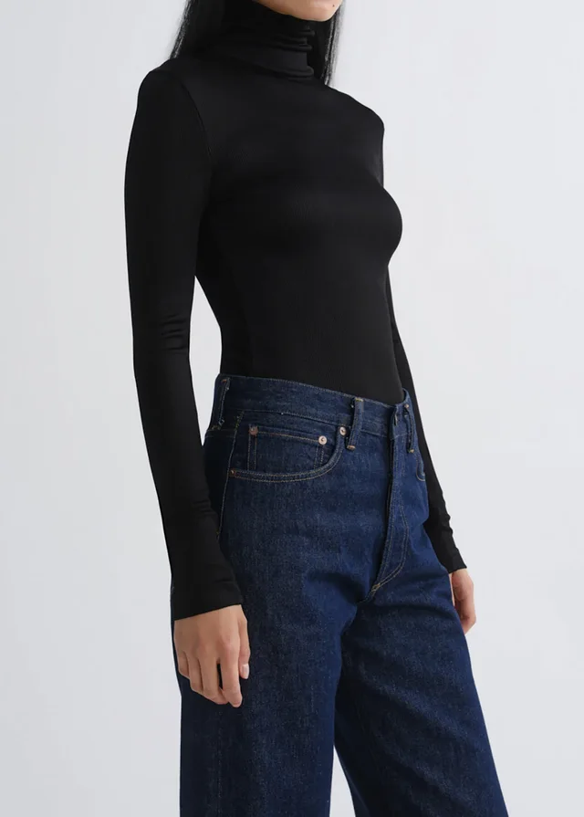 Agolde Ribbed turtleneck long‑sleeve top, photo 5 of 5 from SENSER