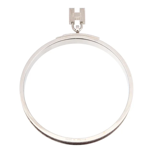 Hermès Keri Bangle Silver/Brown from VINTAGE QOO TOKYO, photo 2 of 8