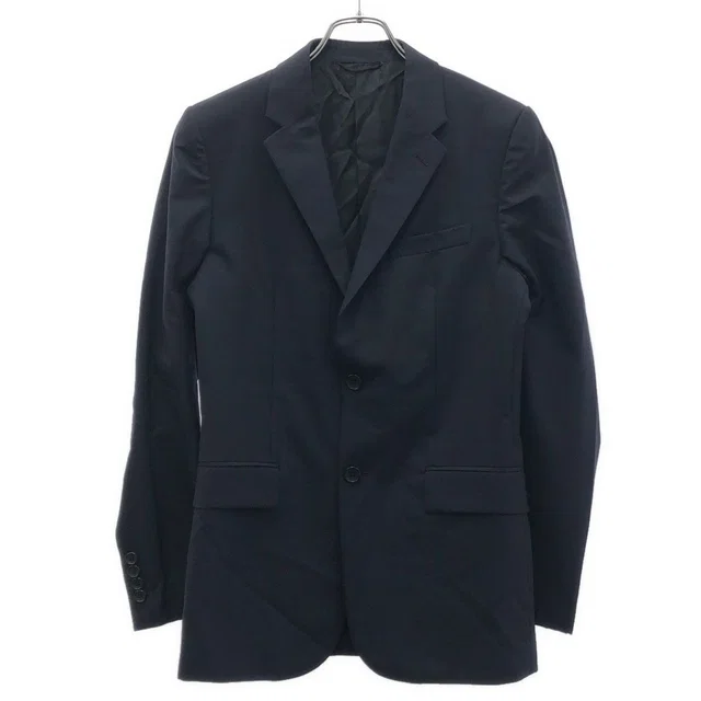 Balenciaga Tailored Jacket & Trousers Pants Set Suit Navy 44 in Navy Wool from The Reluxe