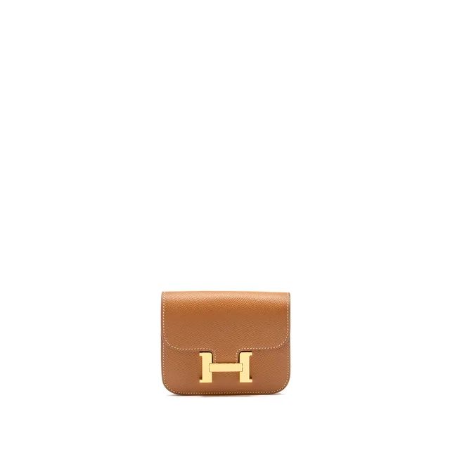 Hermès Constance Slim Epsom gold GHW Stamp U in Gold Epsom leather from EMIER