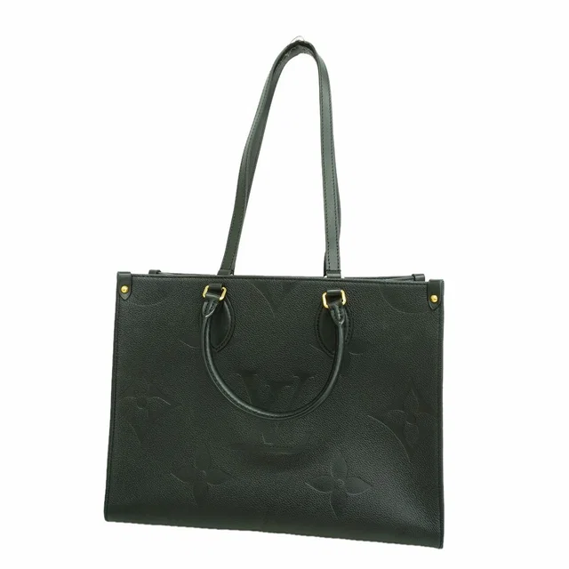 Louis Vuitton Tote Bag Monogram Empreinte On The Go MM Noir 2-Way in Black from The Reluxe