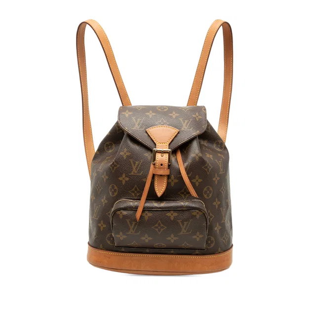 Brown Louis Vuitton Monogram Montsouris MM Backpack in Brown Coated canvas from Designer Revival