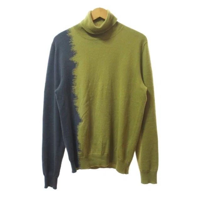 Hermès Wool Turtleneck Knit Gradient Sweater XS Yellow Gray in Grey Cashmere from The Reluxe