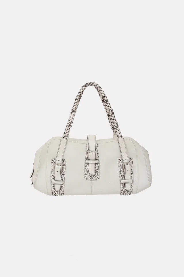 Loewe Braided Senda Shoulder Bag in Leather from VSP Consignment