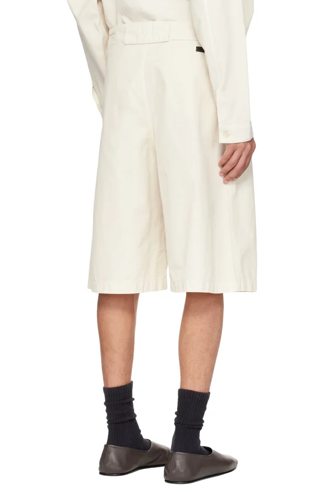 Fear of God Off-White Garment Dyed Cotton Casual Shorts, photo 3 of 4 from SSENSE