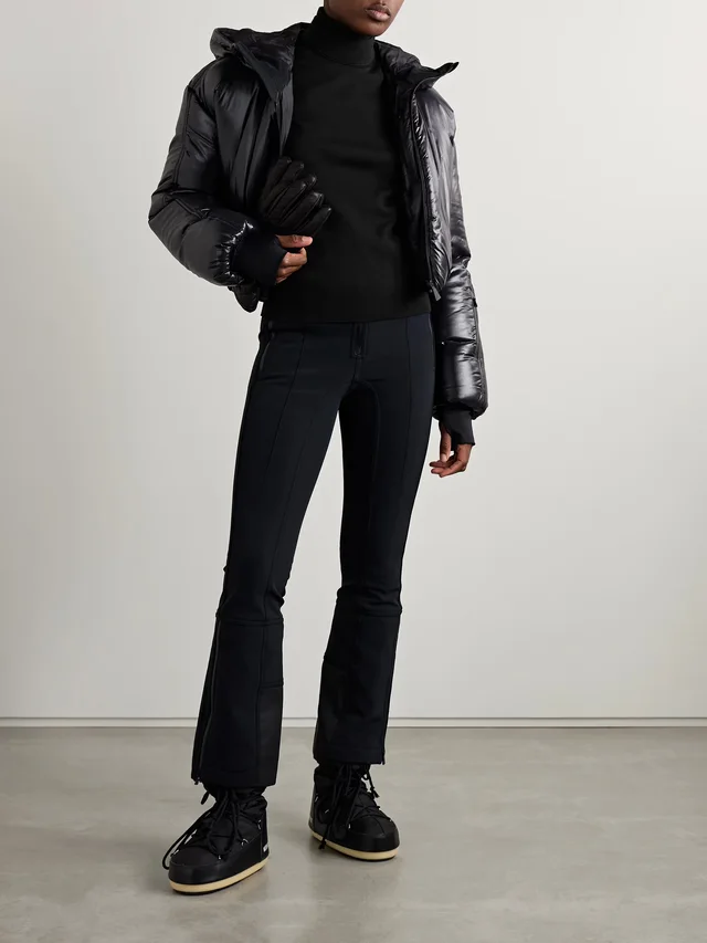 AZTECH MOUNTAIN Etta layered jersey-trimmed wool-blend turtleneck sweater in Black, photo 2 of 2 from NET-A-PORTER (Canada)