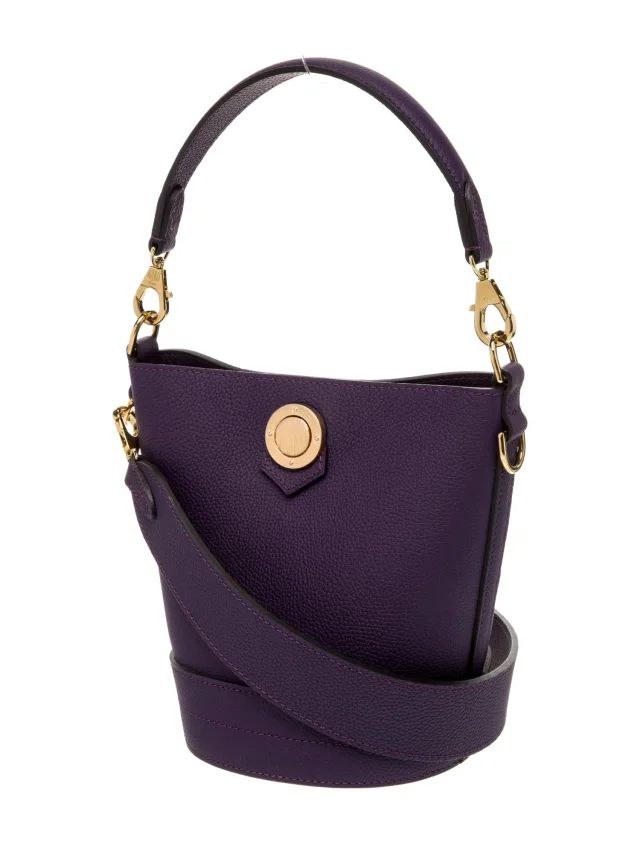 Moynat Bucket Bag Shoulder in blue|purple Leather from The RealReal, photo 3 of 6