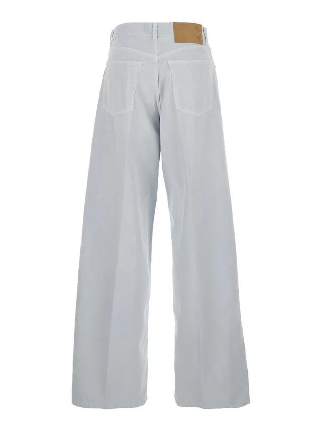 HAIKURE Gray Jeans with Belt Loops and Logo Patch on the Back in Denim Woman in Grey, photo 4 of 6 from Gaudenzi Boutique