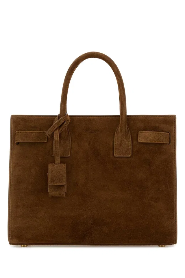 Saint Laurent Sac Shoulder Bag — Brown in Brown Suede from HEWI