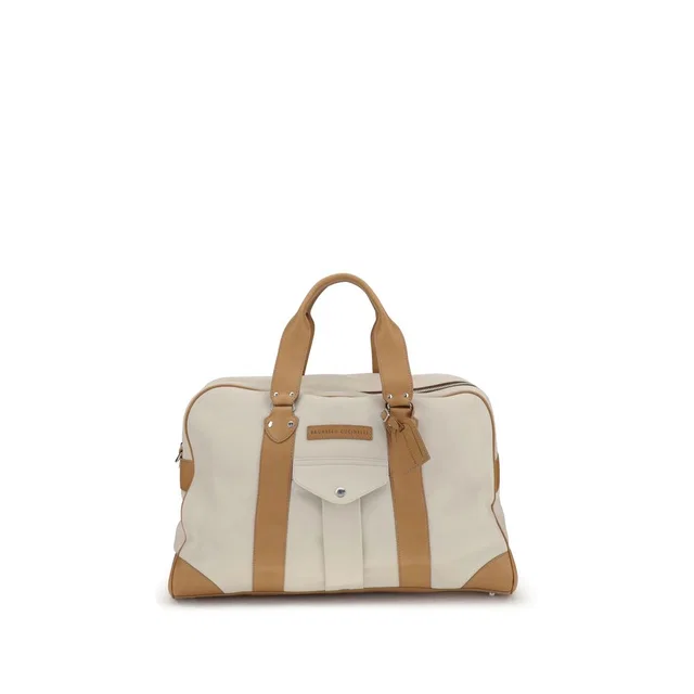 Brunello Cucinelli Beige Calf Leather Bos Taurus Luggage And Travel in Beige Calfskin from HEWI