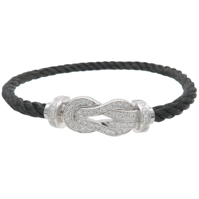 Chance Infinie Full Pave Diamond Bracelet K18WG White Gold SS Used F/S | FRED | Buy at in White from Truefacet
