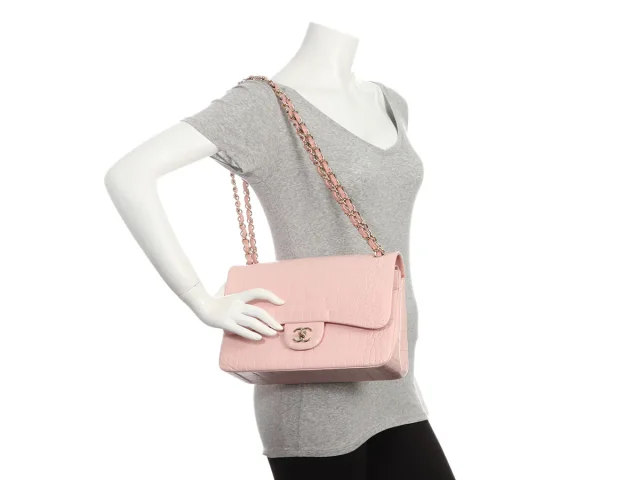 Chanel Jumbo Light Pink Matte Alligator Classic Double Flap in Pink Crocodile from Ann's Fabulous Finds, photo 2 of 2