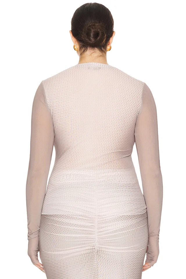 AFRM Kaylee Top in Nude Illusion, photo 6 of 9 from REVOLVE (Canada)