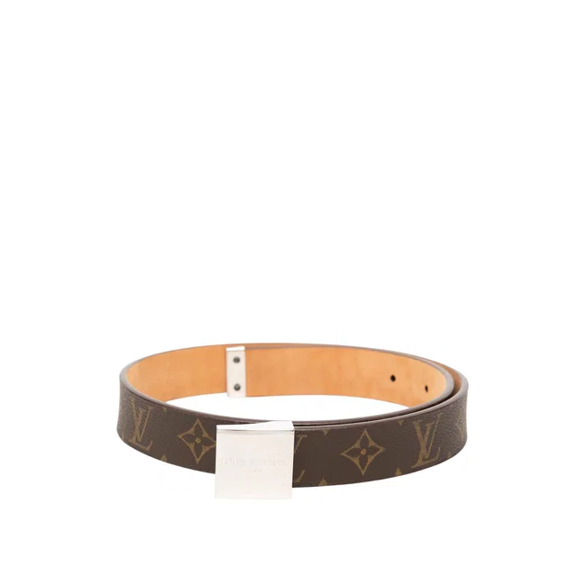Brown Louis Vuitton Monogram Ceinture Belt in Brown Coated canvas from Designer Revival