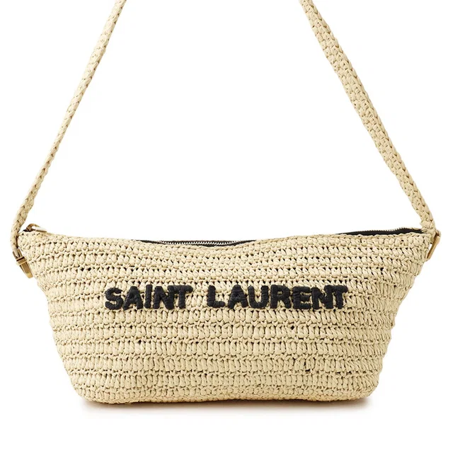 Saint Laurent Le Raffia Shoulder Beige667490 Raffia in Raffia from GALLERY RARE