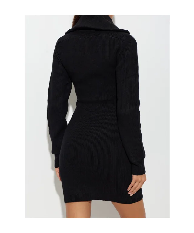 Anine Bing Half-zip high-neck ribbed dress, photo 2 of 4 from SENSER