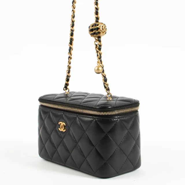 Chanel Black Pearl Crush Long Vanity With Chain Bag in Black from Labellov, photo 3 of 8