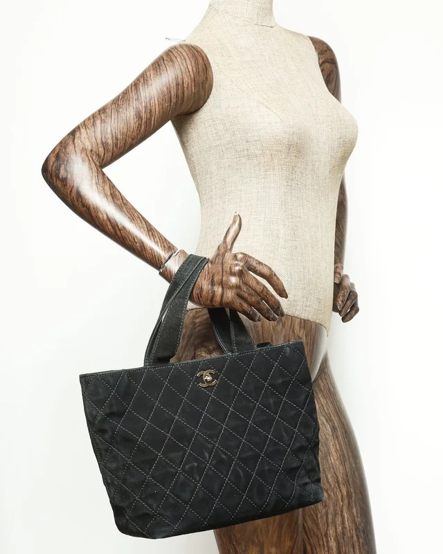Chanel CC Quilted Suede Tote Bag in Suede from A Retro Tale, photo 11 of 11