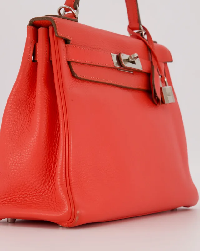 Hermès Kelly 28 Retourne Bag in Pink Togo leather from Sellier, photo 10 of 20