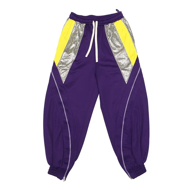 Gucci Metal Zip Track Pants Size XS(170/74A) Purple/Silver/Yellow740119 Polyester55% Cotton45% in Purple from GALLERY RARE