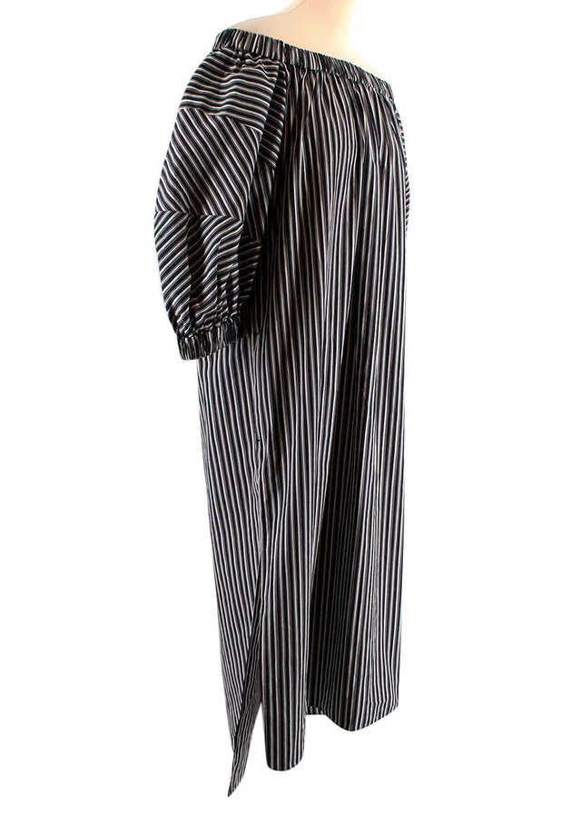 Brunello Cucinelli Striped Off-Shoulder Dress from HEWI