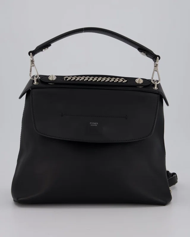 Fendi Back To School Covertible Backpack in Black Calfskin from Sellier