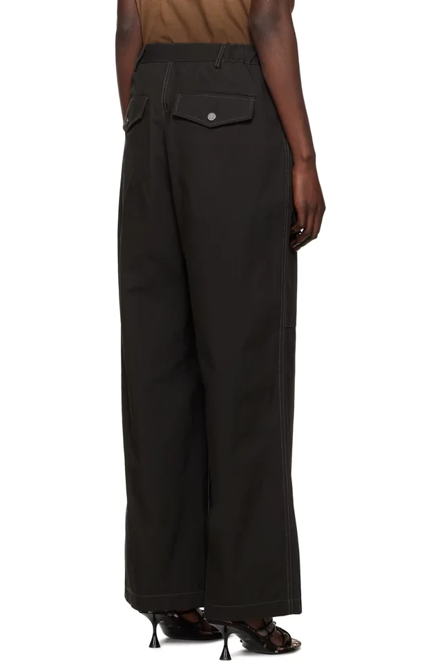 Dion Lee Black Slouchy Trousers, photo 3 of 4 from SSENSE