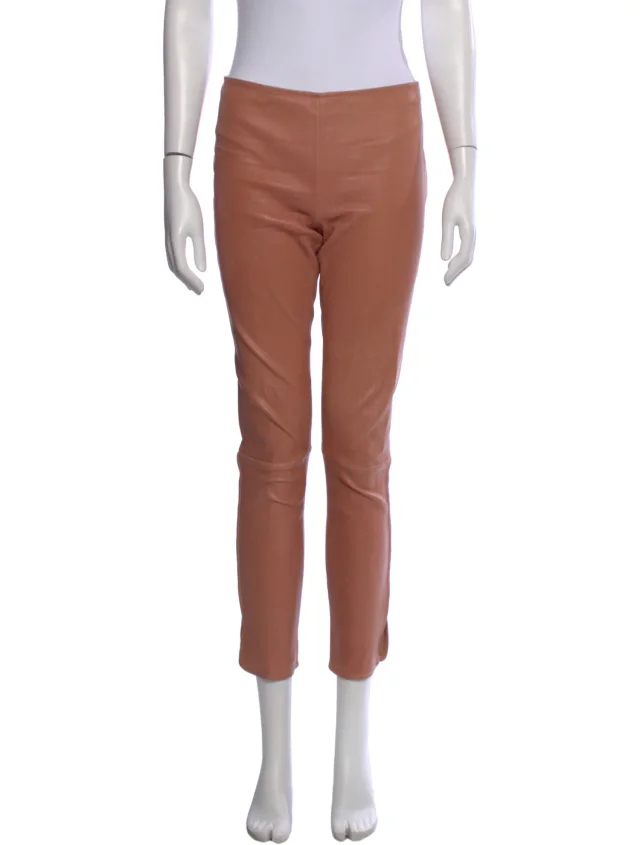 The Row pants in pink Leather from The RealReal