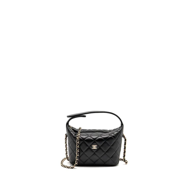 Chanel 25c Quilted Hobo Bag Caviar Black GHW (microchip) in Black Caviar leather from EMIER