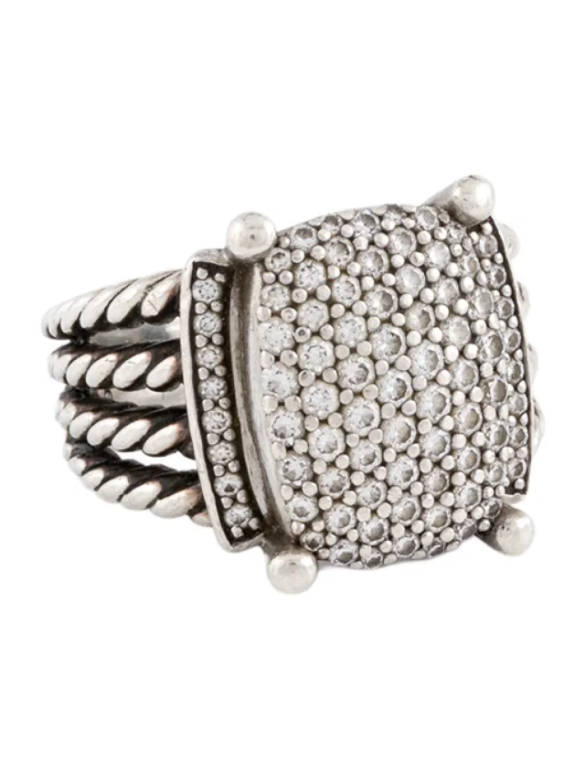 David Yurman Diamond Wheaton Ring in multicolor from The RealReal