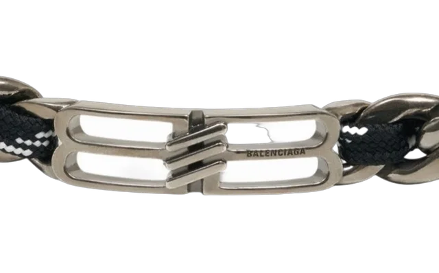 Balenciaga Bb Icon Belt — Black Metal in Black from HEWI