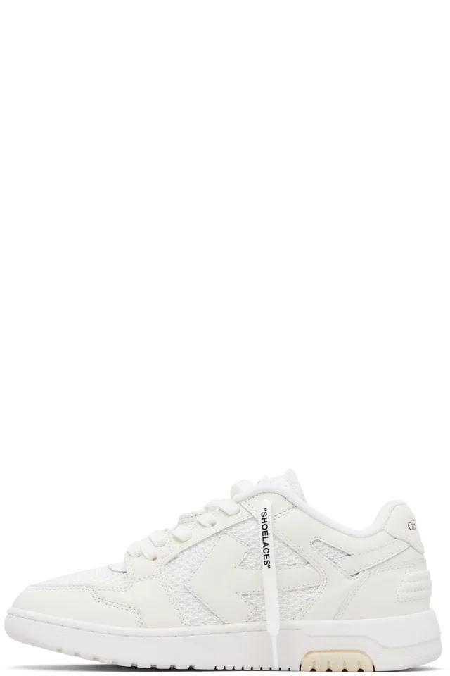 White & Off-White Slim Out Of Office Sneakers, photo 3 of 5 from SSENSE