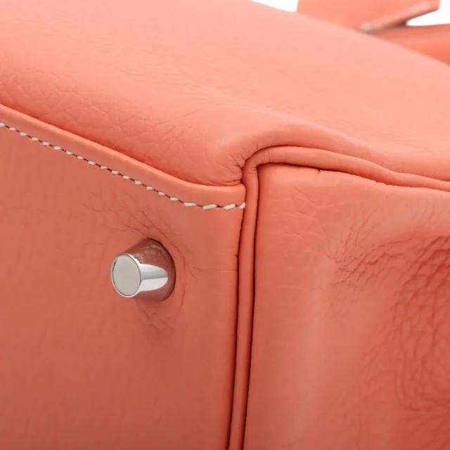 Hermès 2013 Kelly 28 Crevette in Clemence leather from VINTAGE QOO TOKYO, photo 12 of 16