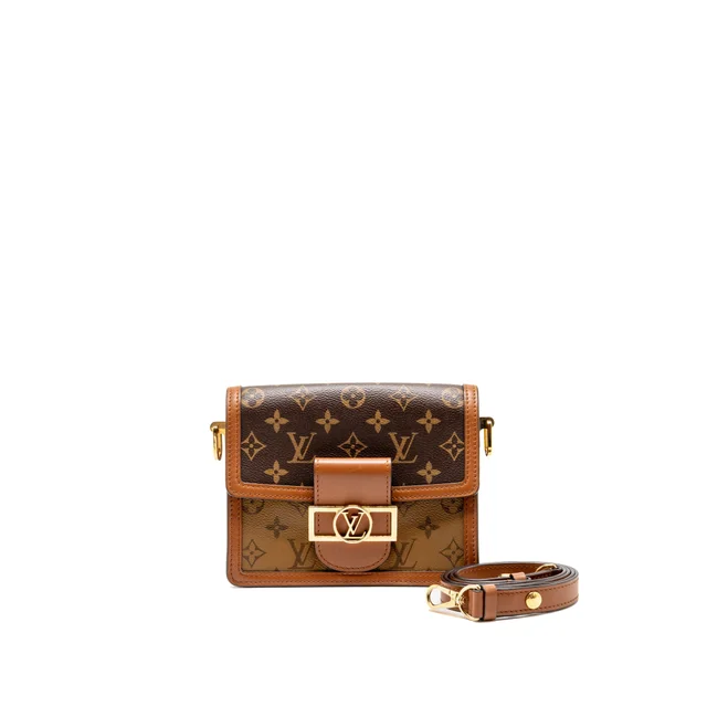 Louis Vuitton Mini Dauphine Monogram Reverse Canvas GHW in Canvas from EMIER