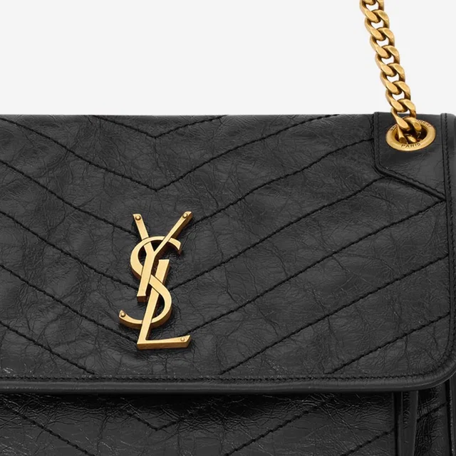 Saint Laurent Niki Shoulder Bag — Black Leather in Black Leather from HEWI
