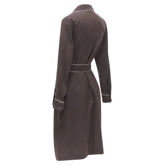 Dries Van Noten cotton pyjama robe dress in Red, photo 6 of 6 from ShopSimon