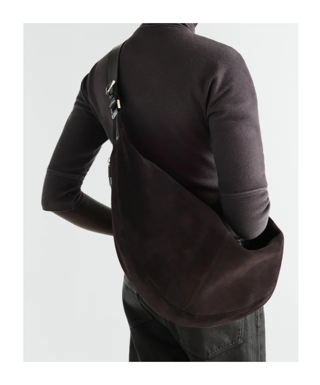 Lemaire Quiver Clip bag in suede leather, photo 4 of 6 from SENSER