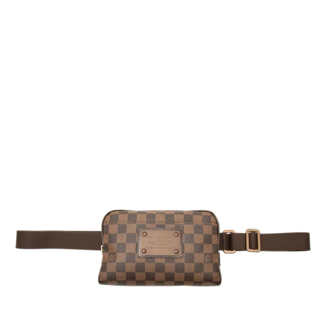 Brown Louis Vuitton Damier Ebene Brooklyn Bum Bag in Brown Canvas from Designer Revival