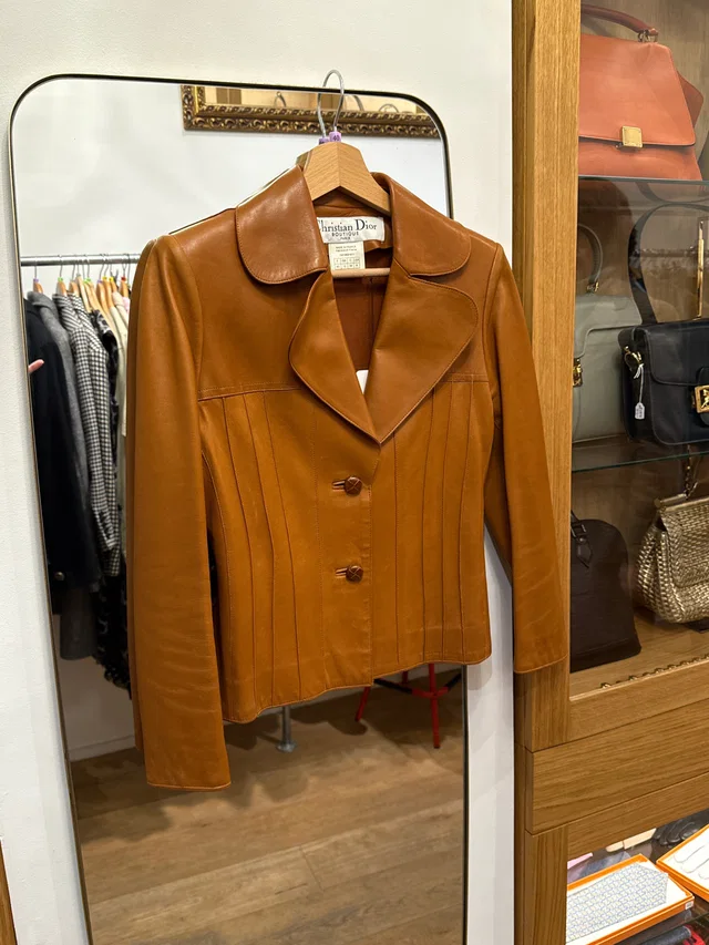 Dior Brown leather jacket in Brown Leather from Luxury Promise