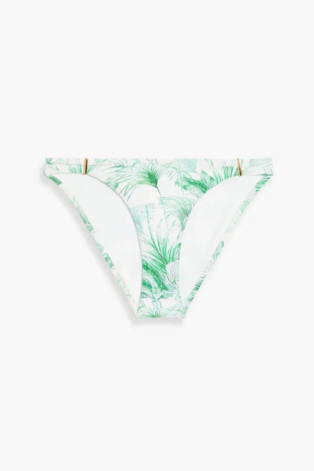 Melissa Odabash Martinique Printed Low-Rise Bikini Briefs in Green, photo 5 of 8 from THE OUTNET