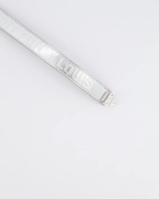 Louis Vuitton Silver Metallic Logo Belt Size 90cm in Silver from Sellier, photo 4 of 10